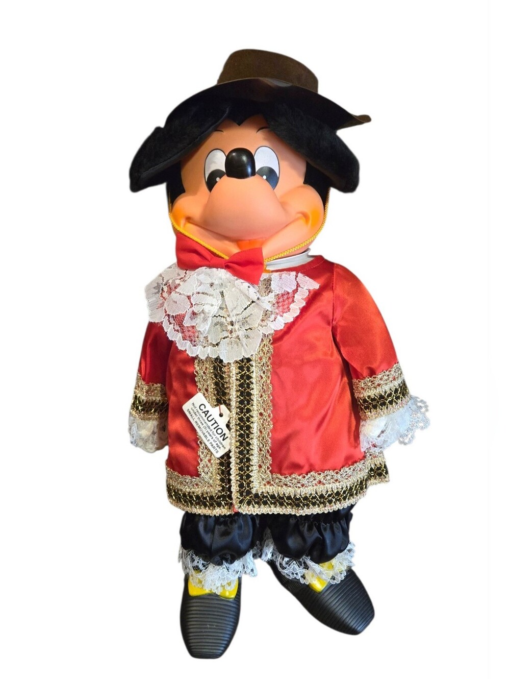 Vintage 1980s France Young Epoch Mickey Mouse Disneyland Musketeer Disney 16"